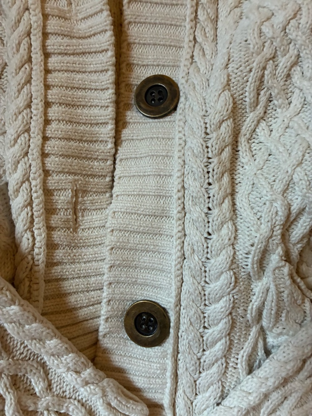 Free people washed ashore Cable Knit Button-Up Cardigan Sweater Medium - Picture 2 of 2